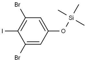 2,6-二溴-4-三甲基硅氧基碘苯 结构式
