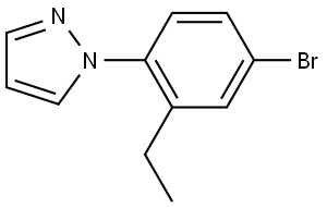 1-(4-bromo-2-ethylphenyl)-1H-pyrazole 结构式