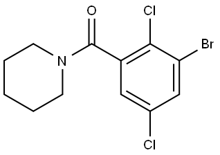 (3-bromo-2,5-dichlorophenyl)(piperidin-1-yl)methanone 结构式