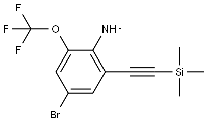 4-溴-2-(三氟甲氧基)-6-((三甲硅基)乙炔基)苯胺 结构式