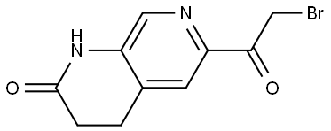 6-(2-溴乙酰基)-3,4-二氢-1,7-萘啶-2(1H)-酮 结构式