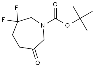 1H-Azepine-1-carboxylic acid, 3,3-difluorohexahydro-6-oxo-, 1,1-dimethylethyl ester 结构式