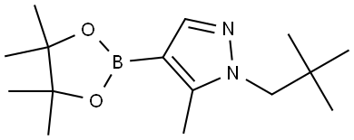 5-甲基-1-新戊基-4-(4,4,5,5-四甲基-1,3,2-二氧杂硼烷-2-基)-1H-吡唑 结构式