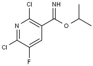 isopropyl 2,6-dichloro-5-fluoro-pyridine-3-carboximidate 结构式