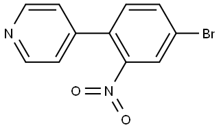 4-(4-bromo-2-nitrophenyl)pyridine 结构式