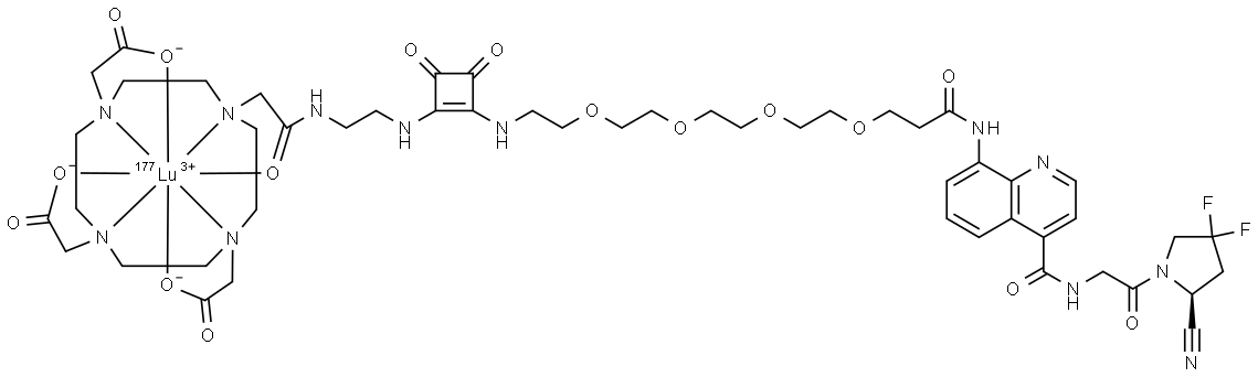 177LU-DOTA-方酸-PEG4(丙酸)-ONCOFAP 结构式