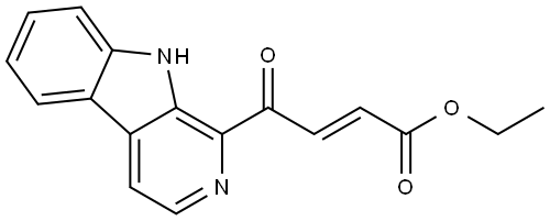 2-Butenoic acid, 4-oxo-4-(9H-pyrido[3,4-b]indol-1-yl)-, ethyl ester, (2E)- 结构式