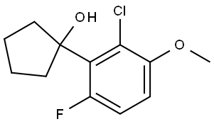 1-(2-Chloro-6-fluoro-3-methoxyphenyl)cyclopentanol 结构式