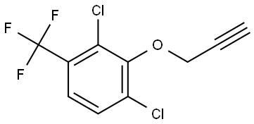 1,3-dichloro-2-(prop-2-yn-1-yloxy)-4-(trifluoromethyl)benzene 结构式