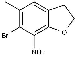 6-bromo-5-methyl-2,3-dihydro-1-benzofuran-7-amine 结构式