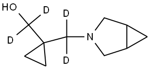 1-[3-azabicyclo[3.1.0]hexan-3-yl(dideuterio)methyl]cyclopropyl]-dideuterio-methanol 结构式