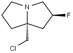 (2S,7AR)-7A-(氯甲基)-2-氟六氢-1H-吡咯嗪 结构式