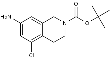 2-BOC-5-氯-1,2,3,4-四氢异喹啉-7-胺 结构式