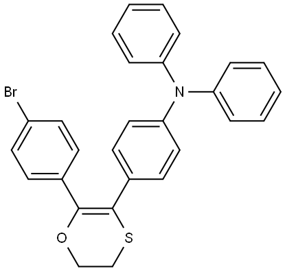 BENZENAMINE, 4-[2-(4-BROMOPHENYL)-5,6-DIHYDRO-1,4-OXATHIIN-3-YL]-N,N-DIPHENYL- 结构式