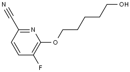 5-fluoro-6-(5-hydroxypentoxy)pyridine-2-carbonitrile 结构式