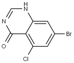 7-溴-5-氯喹唑啉-4(3H)-酮 结构式
