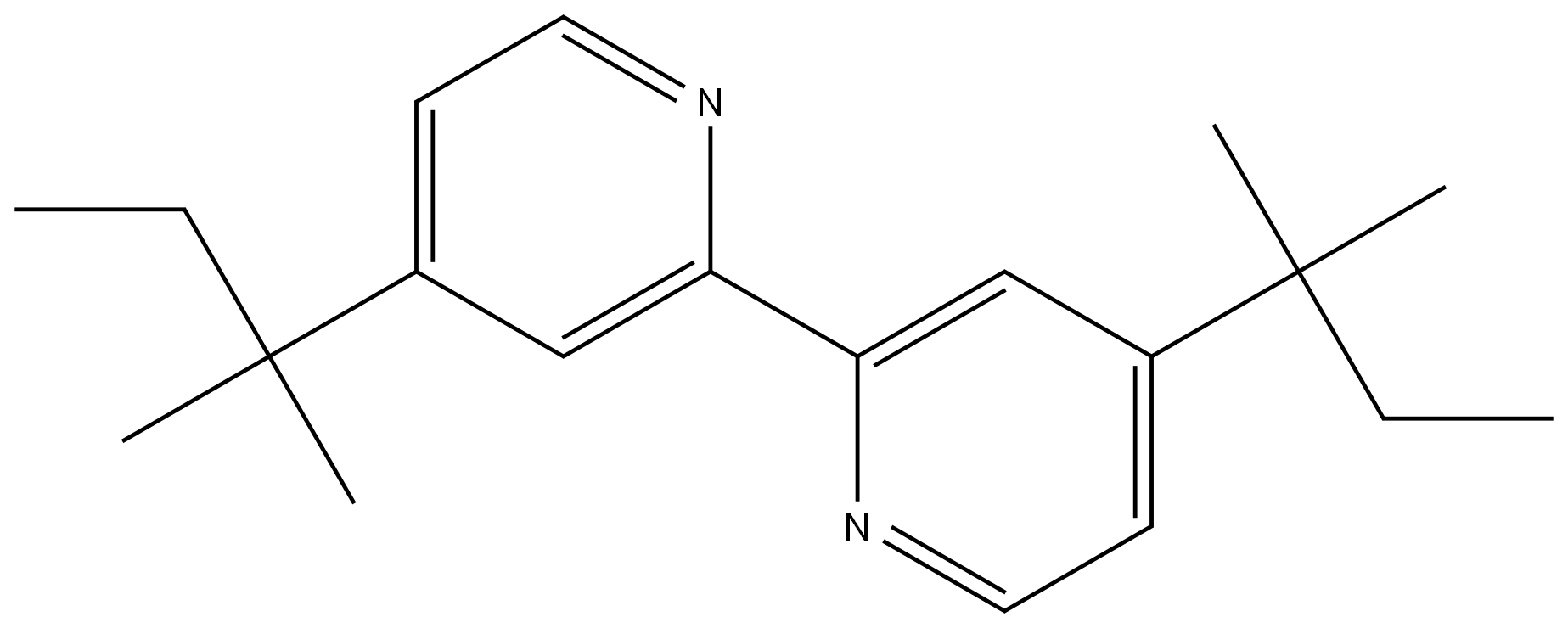 4,4'-Di-tert-pentyl-2,2'-bipyridine 结构式