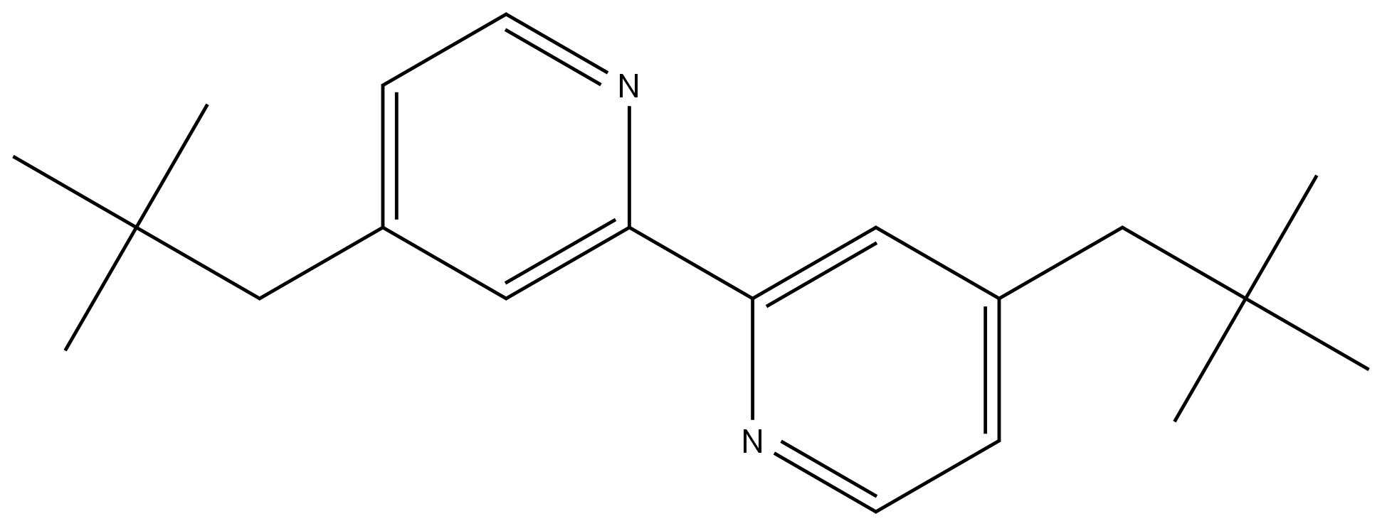 4,4'-Di(2,2-dimethylpropyl)-2,2'-bipyridine 结构式