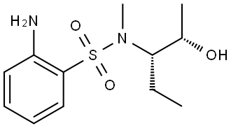 rel-2-amino-N-((2R,3R)-2-hydroxypentan-3-yl)-N-methylbenzenesulfonamide 结构式