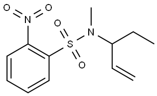 N-methyl-2-nitro-N-(pent-1-en-3-yl)benzenesulfonamide 结构式