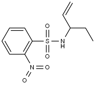 2-nitro-N-(pent-1-en-3-yl)benzenesulfonamide 结构式