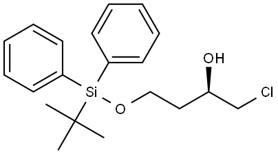 (R)-4-((叔丁基二苯基甲硅烷基)氧基)-1-氯丁-2-醇 结构式