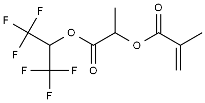 1-((1,1,1,3,3,3-六氟丙烷-2-基)氧基)-1-氧丙烷-2-甲基丙烯酸酯 结构式