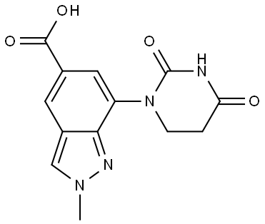 7-(2,4-二氧代四氢嘧啶-1(2H)-基)-2-甲基-2H-吲唑-5-羧酸 结构式