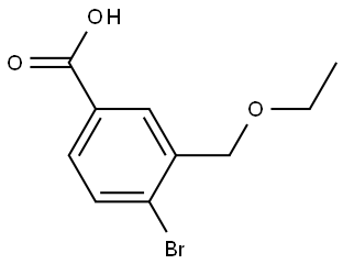 4-溴-3-(乙氧基甲基)苯甲酸 结构式