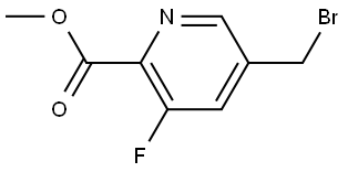 Methyl 5-(bromomethyl)-3-fluoro-2-pyridinecarboxylate 结构式