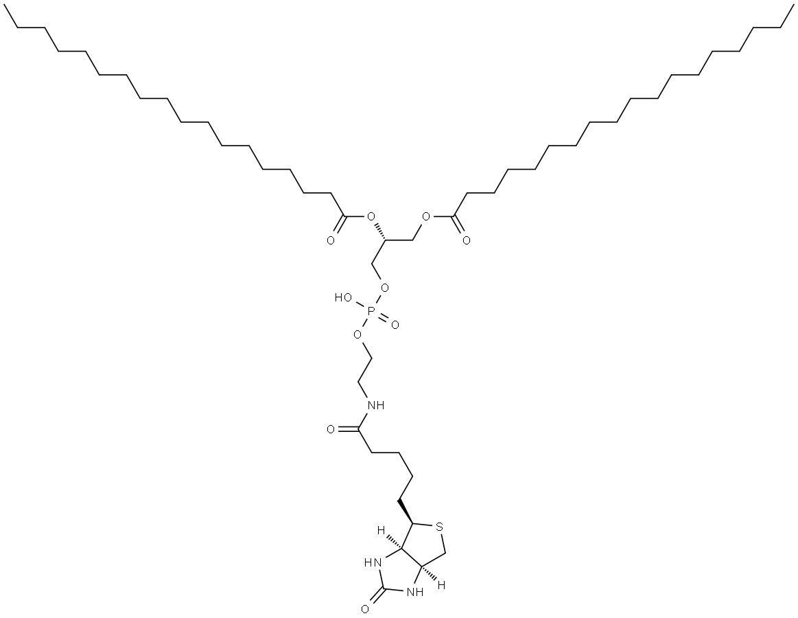 DSPE-BIOTIN 二硬脂酰基磷脂酰乙醇胺-生物素 结构式