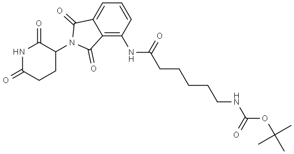沙利度胺-4-氨酰-BOC-戊胺 结构式