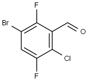 3-溴-6-氯-2,5-二氟苯甲醛 结构式