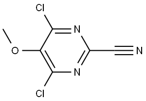 4,6-二氯-5-甲氧基嘧啶-2-碳腈 结构式