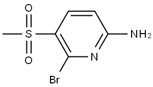 6-溴-5-(甲砜基)吡啶-2-胺 结构式