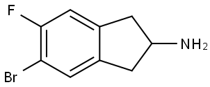 5-BROMO-6-FLUORO-2,3-DIHYDRO-1H-INDEN-2-AMINE 结构式