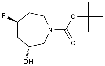 tert-butyl (3R,5S)-5-fluoro-3-hydroxy-azepane-1-carboxylate 结构式