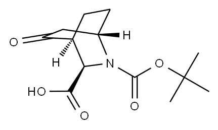 (1S,3R,4S)-2-tert-butoxycarbonyl-5-oxo-2-azabicyclo[2.2.2]octane-3-carboxylic acid 结构式