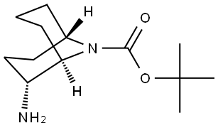 tert-butyl endo-2-amino-9-azabicyclo[3.3.1]nonane-9-carboxylate 结构式