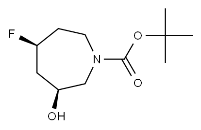 tert-butyl (3S,5S)-5-fluoro-3-hydroxy-azepane-1-carboxylate 结构式