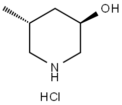 3-Piperidinol, 5-methyl-, hydrochloride (1:1), (3R,5R)- 结构式