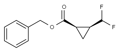 benzyl (1R,2S)-2-(difluoromethyl)cyclopropanecarboxylate 结构式