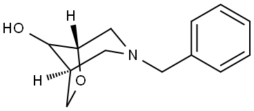 endo-3-benzyl-6-oxa-3-azabicyclo[3.2.1]octan-8-ol 结构式