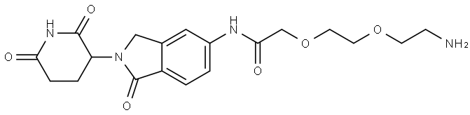 来那度胺-5'-乙酰基-二聚乙二醇-氨基 结构式