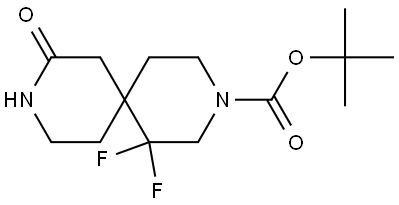 tert-butyl 5,5-difluoro-10-oxo-3,9-diazaspiro[5.5]undecane-3-carboxylate 结构式