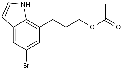 3-(5-bromo-1H-indol-7-yl)propyl acetate 结构式