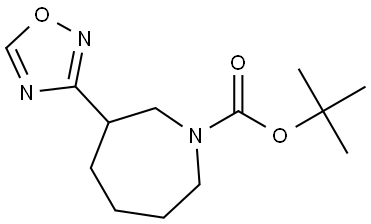 tert-butyl 3-(1,2,4-oxadiazol-3-yl)azepane-1-carboxylate 结构式