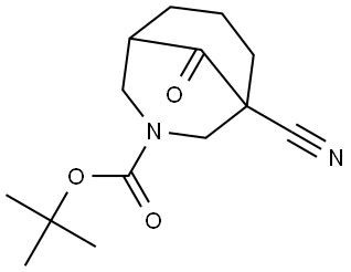 tert-butyl 1-cyano-9-oxo-3-azabicyclo[3.3.1]nonane-3-carboxylate 结构式