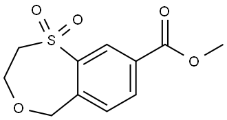 3,5-二氢-2H-苯并[E][1,4]噁噻吩-8-甲酸甲酯1,1-二氧化物 结构式