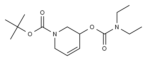 tert-butyl 3-(diethylcarbamoyloxy)-3,6-dihydro-2H-pyridine-1-carboxylate 结构式